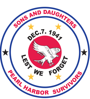 Vintage logo for sons and daughters pearl harbor survivors december 7 1941 lest we forget